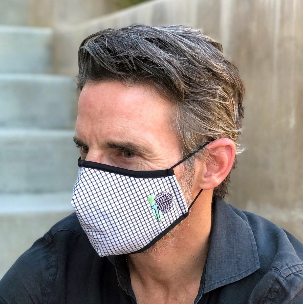 Eva Franco Cotton Golf Adult Face Mask w/Nose Wire - Picture 3 of 5